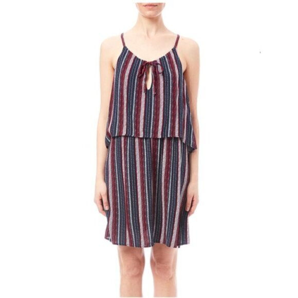 Splendid Mini Dress XS NWT Beachcomber Overlay Red Blue Vacation Beach Summer - Picture 5 of 7